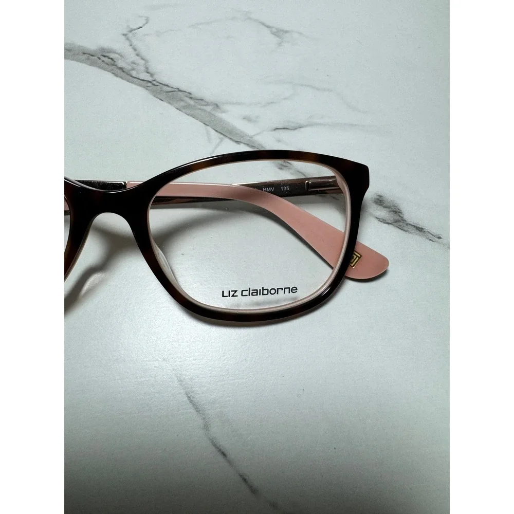 Liz Claiborne L647 HMV Tortoise Pink Acetate Eyeglass Frames 135mm